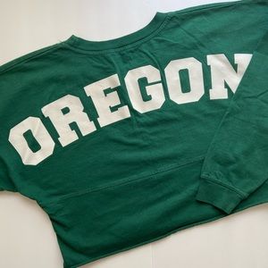 Oregon Ducks Long Sleeve Crop Top